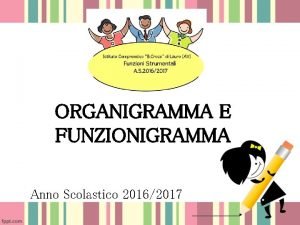 ORGANIGRAMMA E FUNZIONIGRAMMA Anno Scolastico 20162017 Le Funzioni