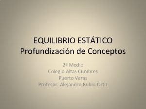 EQUILIBRIO ESTTICO Profundizacin de Conceptos 2 Medio Colegio