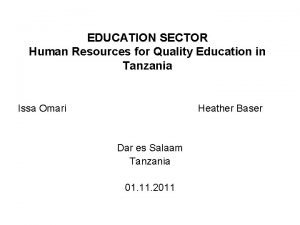 Human resources in education sector
