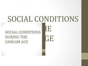 Social conditions of sangam age
