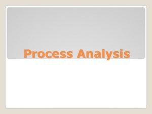 Process Analysis Definition A process analysis explains how
