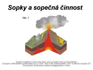 Sopky a sopen innost Obr 1 Autorem materilu