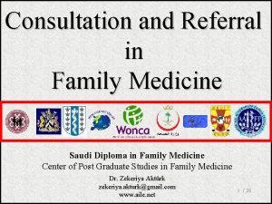 Consultation and Referral in Family Medicine Saudi Diploma