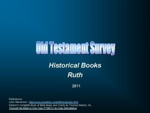 Historical Books Ruth 2011 References John Stevenson http