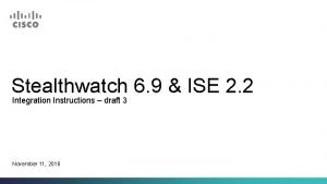 Ise stealthwatch integration