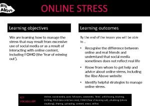 Content and learning outcome examples