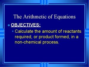 The arithmetic of equations