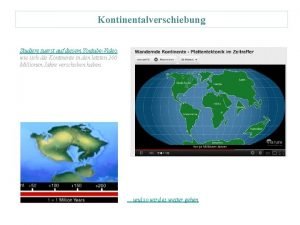 Kontinentalverschiebung zeitraffer