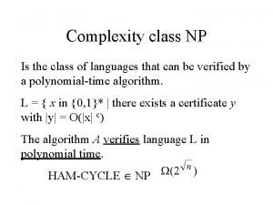 Complexity class np