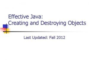 Effective java item 1