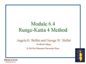 Module 6 4 RungeKutta 4 Method Angela B