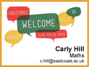 Maths Carly Hill Maths c hilleastcoast ac uk