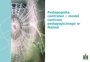 Pedagogiska centralen model centrum pedagogicznego w Malm Pedagogiska