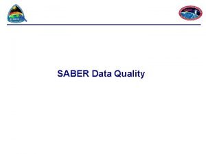 SABER Data Quality NLTE V 1 04 SABER
