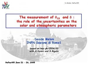 D Meloni Nu Fact 05 The measurement of