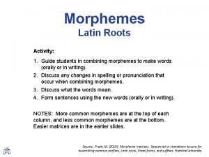 Latin roots activity