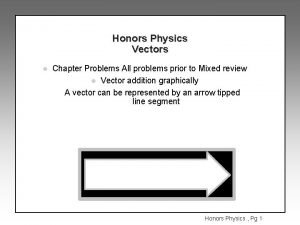 Honors Physics Vectors l Chapter Problems All problems