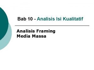 Contoh analisis isi kualitatif