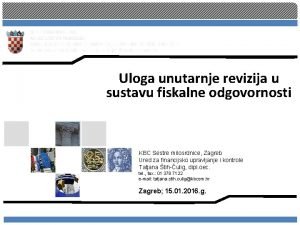 REPUBLIKA HRVATSKA MINISTARSTVO FINANCIJA UPRAVA ZA FINANCIJSKO UPRAVLJANJE