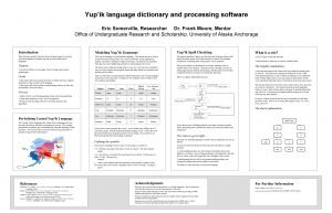 Yupik language dictionary