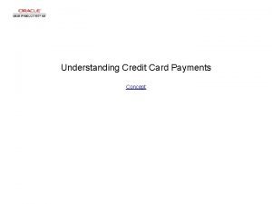 Understanding Credit Card Payments Concept Understanding Credit Card