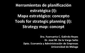 Herramientas de planificacin estratgica I Mapa estratgico concepto
