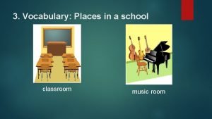Places at school vocabulary