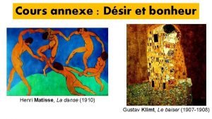 Cours annexe Dsir et bonheur Henri Matisse La