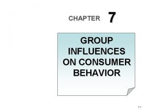 Chapter 7 consumer behavior Chapter 7 consumer behavior