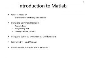 What is matlab