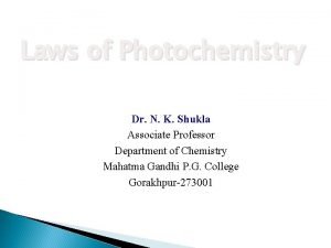 Laws of photochemistry