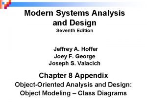 Modern Systems Analysis and Design Seventh Edition Jeffrey