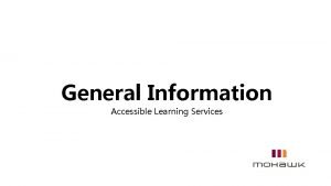 Mohawk accessible learning services