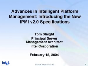 Intelligent platform management interface market demand