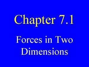 Chapter 7 1 Forces in Two Dimensions Drill