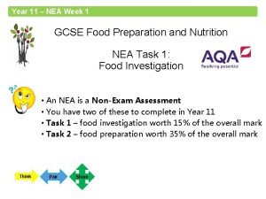 Nea 1 food preparation and nutrition example