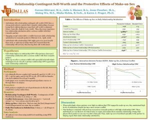 Relationship Contingent SelfWorth and the Protective Effects of