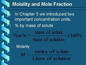 Mole fraction