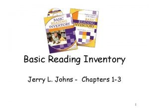 Jerry johns reading inventory