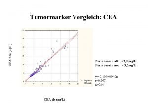 CEA neu gL Tumormarker Vergleich CEA Normbereich alt