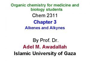 Organic chemistry for medicine and biology students Chem