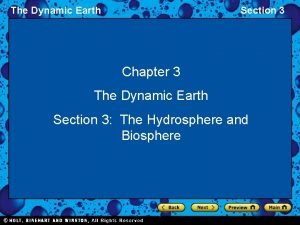 Chapter 3 the dynamic earth