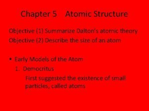 Summarize dalton's atomic theory