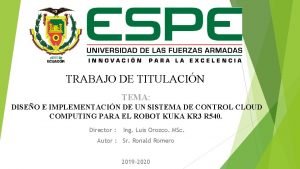 TRABAJO DE TITULACIN TEMA DISEO E IMPLEMENTACIN DE