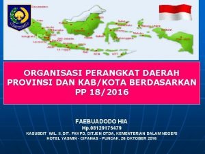 Irja Barat Kepri ORGANISASI PERANGKAT DAERAH PROVINSI DAN