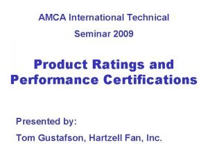 Amca worldwide certified ratings