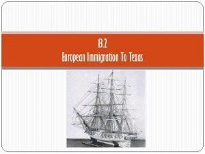 European immigration to texas