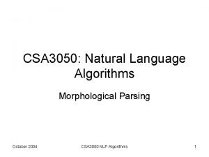 Morphological parsing in nlp