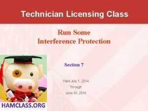 Technician Licensing Class Run Some Interference Protection Section