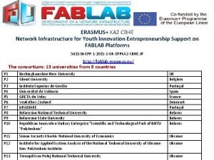 ERASMUS KA 2 CBHE Network Infrastructure for Youth